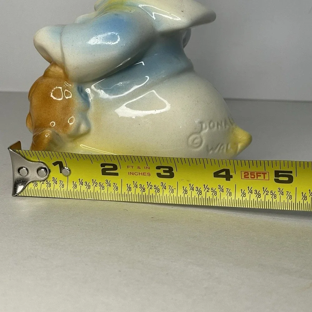 vtg 1940s 1950s Donald Duck ceramic Figurine Leeds China Disney fish